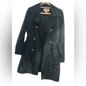 London Fog Women's Lined Trench Coat Jacket Unique Gray-Blue Color Size S